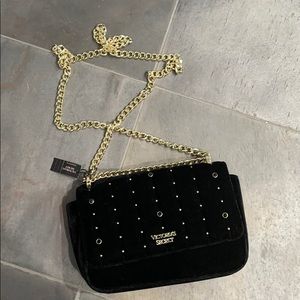 Black velvet crossbody